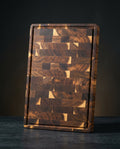 Acacia End Grain Cutting Board | Double-Sided Chopping Board with Juice Groove