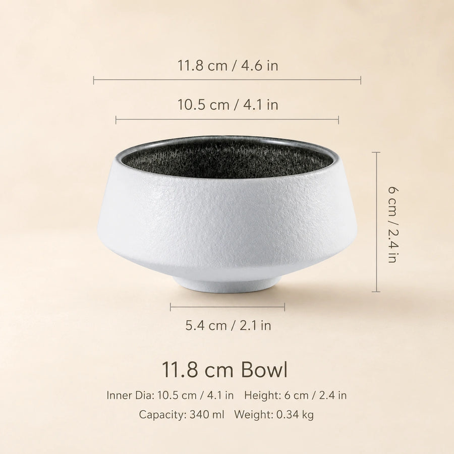 Grey Ceramic Serving Bowl & Plate Series