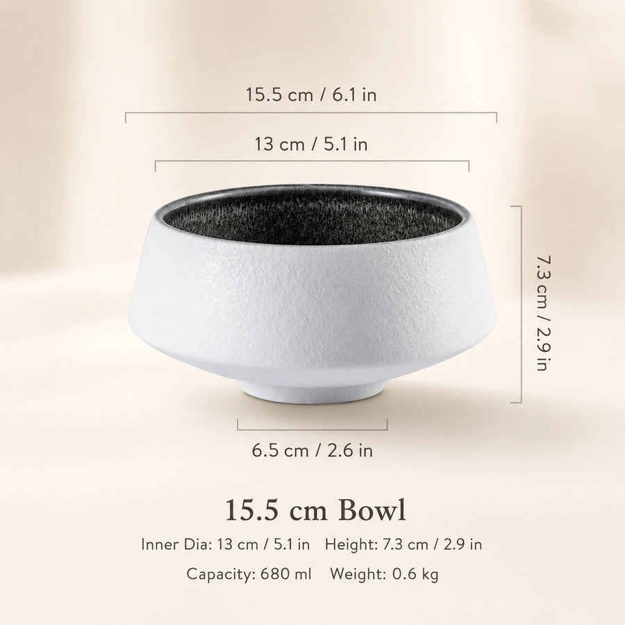 Grey Ceramic Serving Bowl & Plate Series