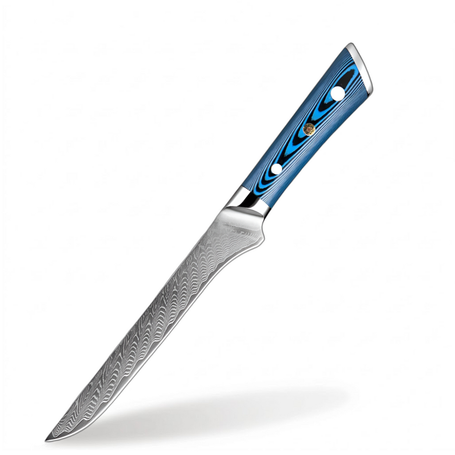 5-Piece VG10 Damascus Knife Set with Blue Layered Handle - 6-Inch Boning Knife product image