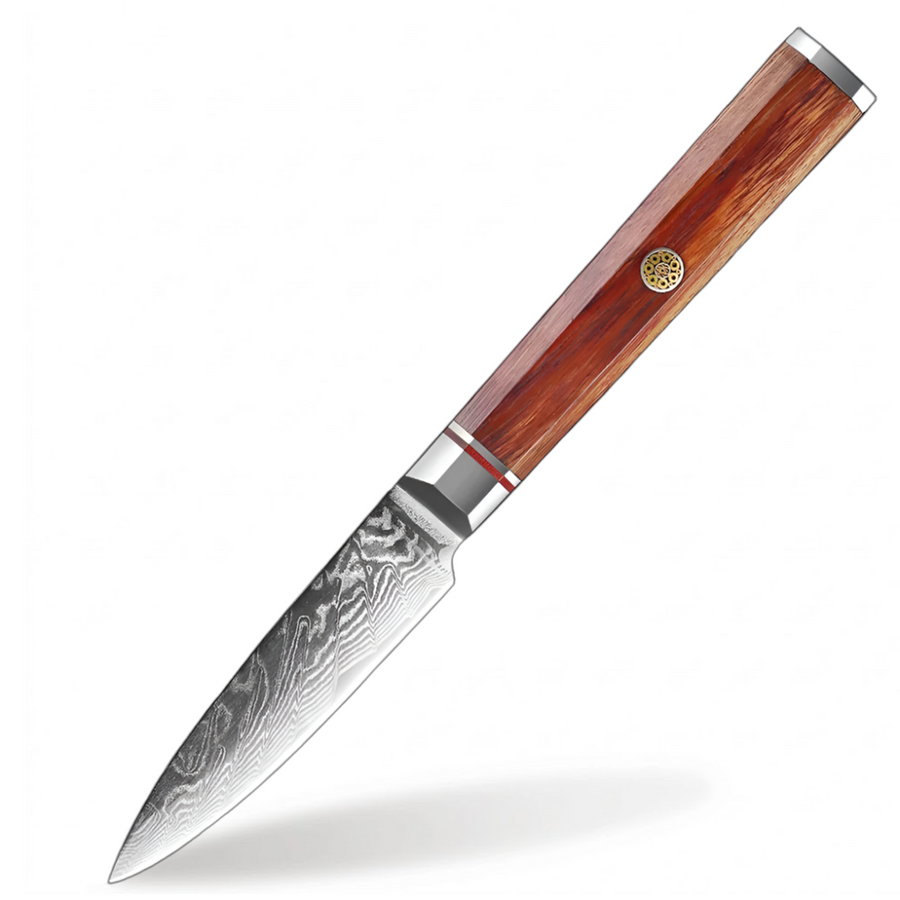 7-Piece VG10 Damascus Knife Set with Traditional Rosewood Handle - 3.5-Inch Paring Knife product image