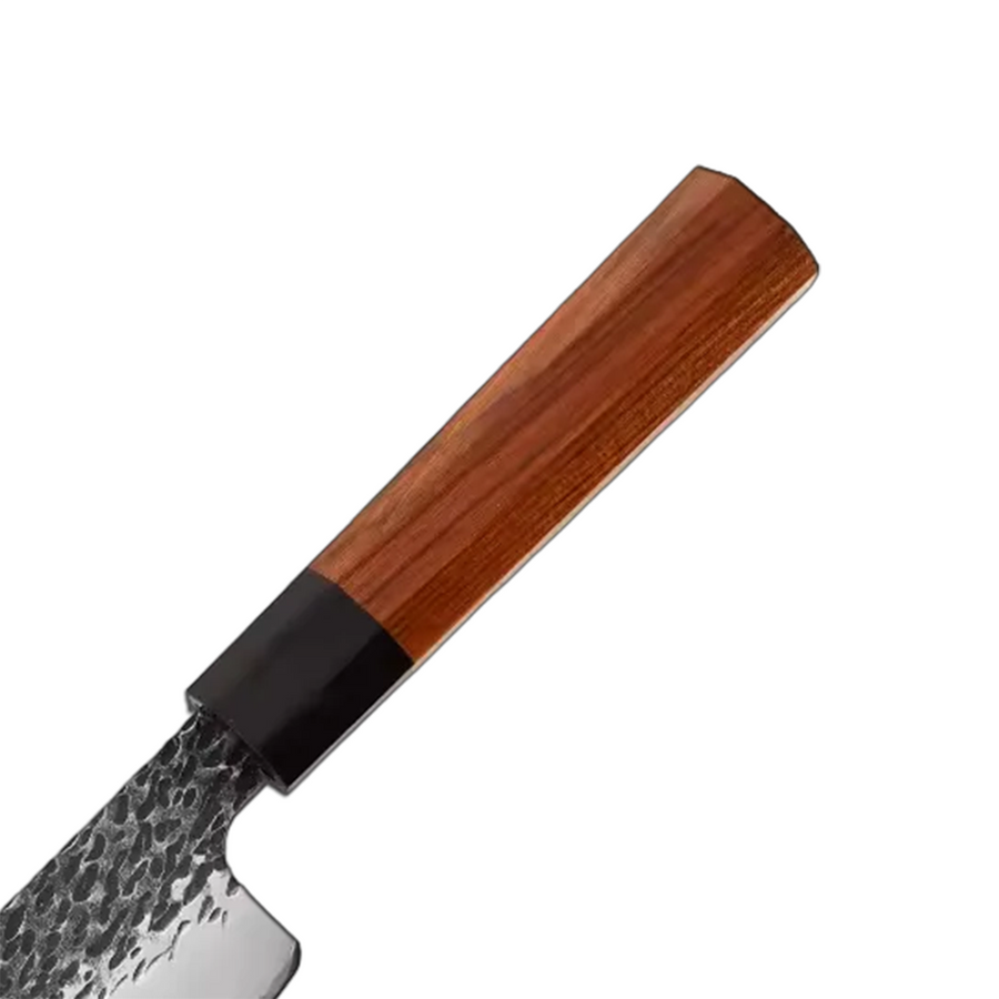 7-Piece Hammered VG10 Damascus Knife Set with Natural Wood Handle VG10 Damascus kitchen knife set gallery image 9