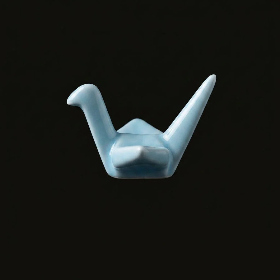 4 Chopstick Holders Origami Light Blue product image