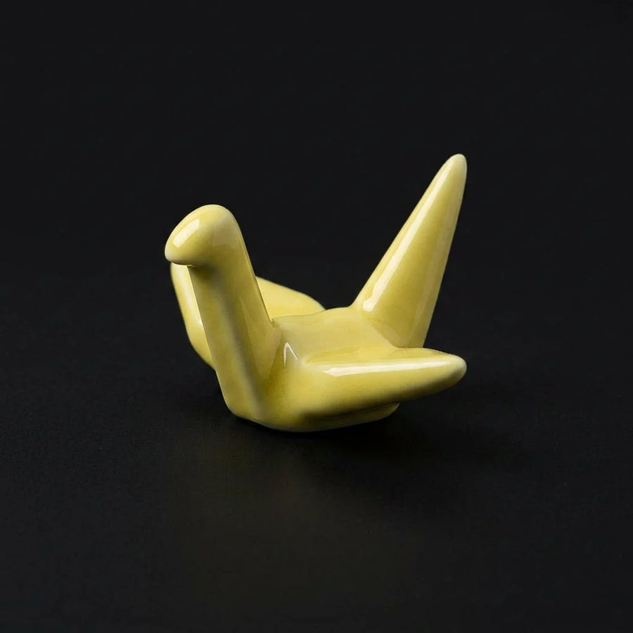 4 Chopstick Holders Origami Yellow product image