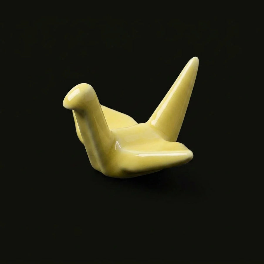 4 Chopstick Holders Origami Yellow product image