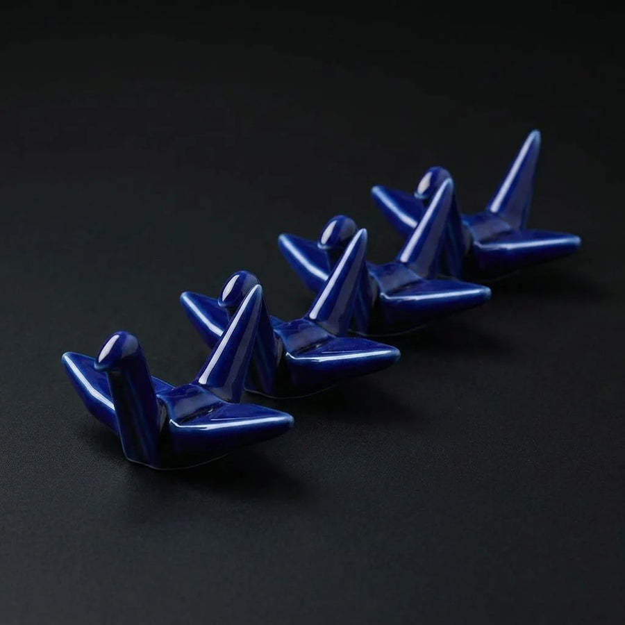 4 Chopsticks Holders Origami Blue product image