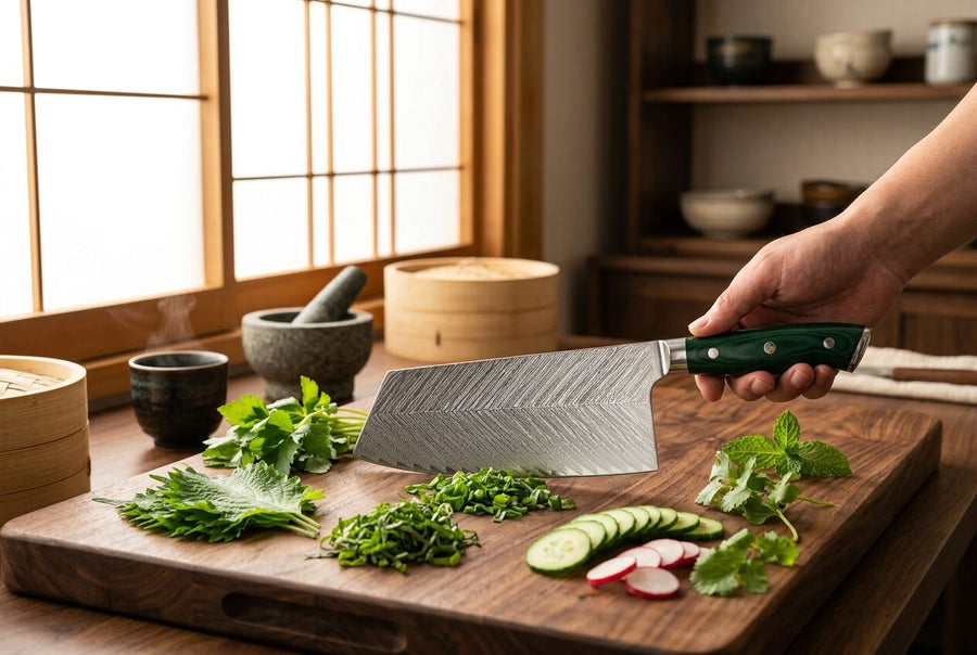 Midori — Damascus Knife Set (8-piece) product image