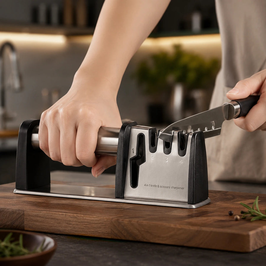 Japanese 4-in-1 Knife & Scissor Sharpener
