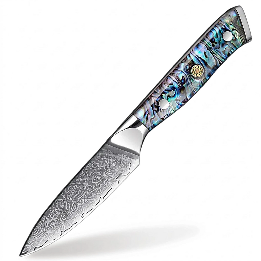 9-Piece VG10 Damascus Knife Set with Abalone Shell Handle - 3.5-Inch Paring Knife product image
