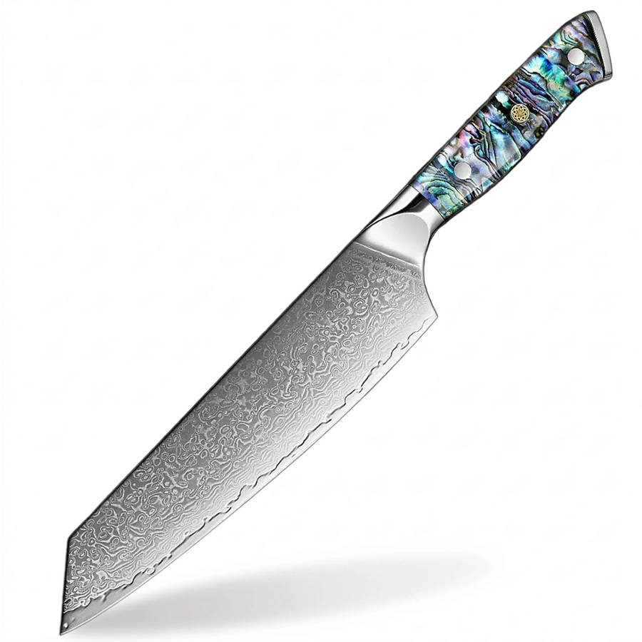 9-Piece VG10 Damascus Knife Set with Abalone Shell Handle - 8-Inch Kiritsuke Knife product image