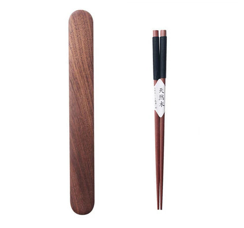 Dem Walnut Wood Portable Chopsticks Set