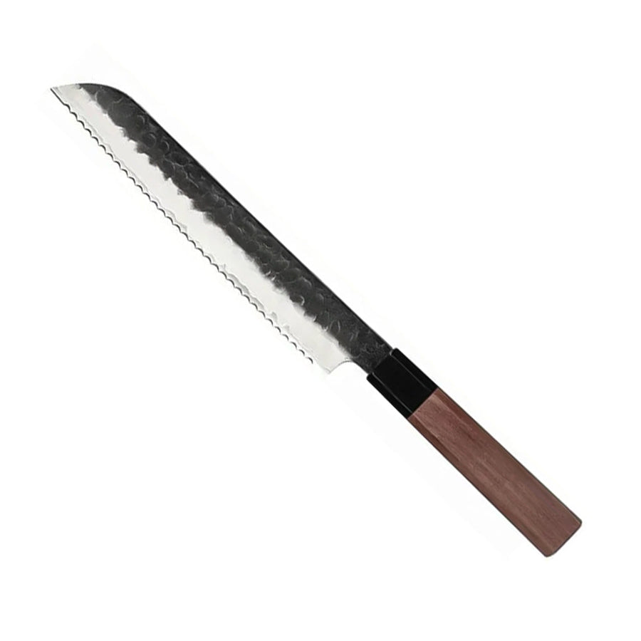 Kurayami 4-Piece Damascus Knife Set - Chef Knife + Bread Knife + Nakiri + Paring Knife detail view