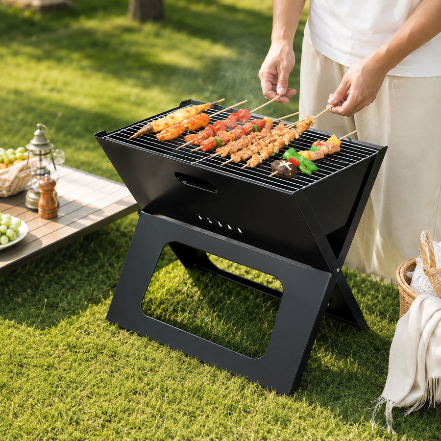 Foldable Portable Charcoal Barbecue Grill