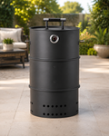 Vertical Charcoal Smoker & Grill Combo – 18.5" Barrel BBQ Smoker with Hanging Rack
