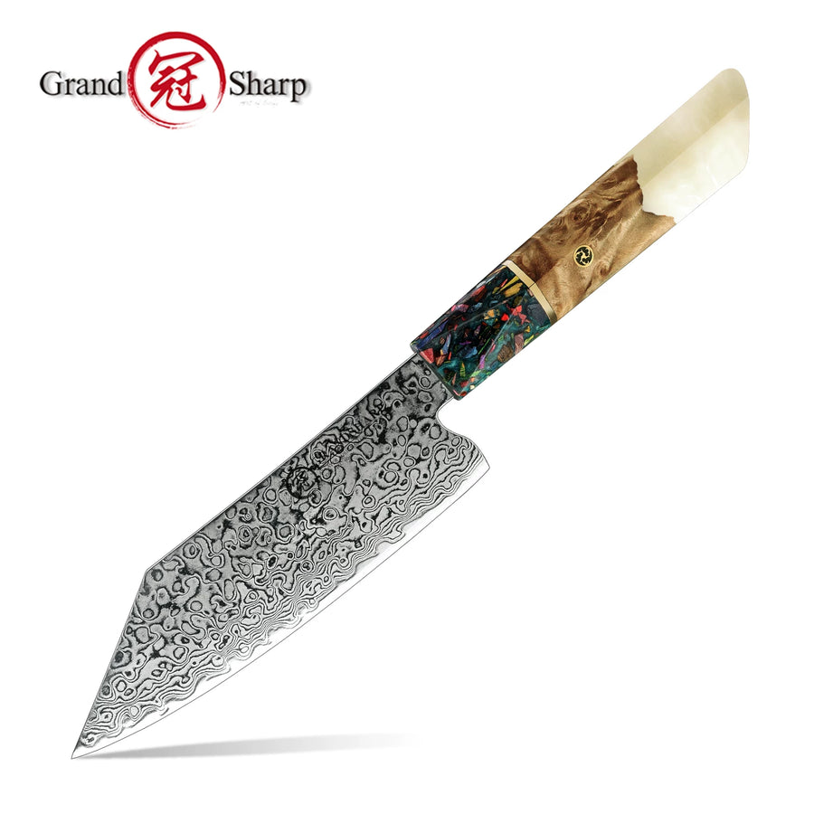 67-Layer Damascus Steel Knife Set – AUS-10 Japanese Kitchen Knives, White Resin Handle - product image 5