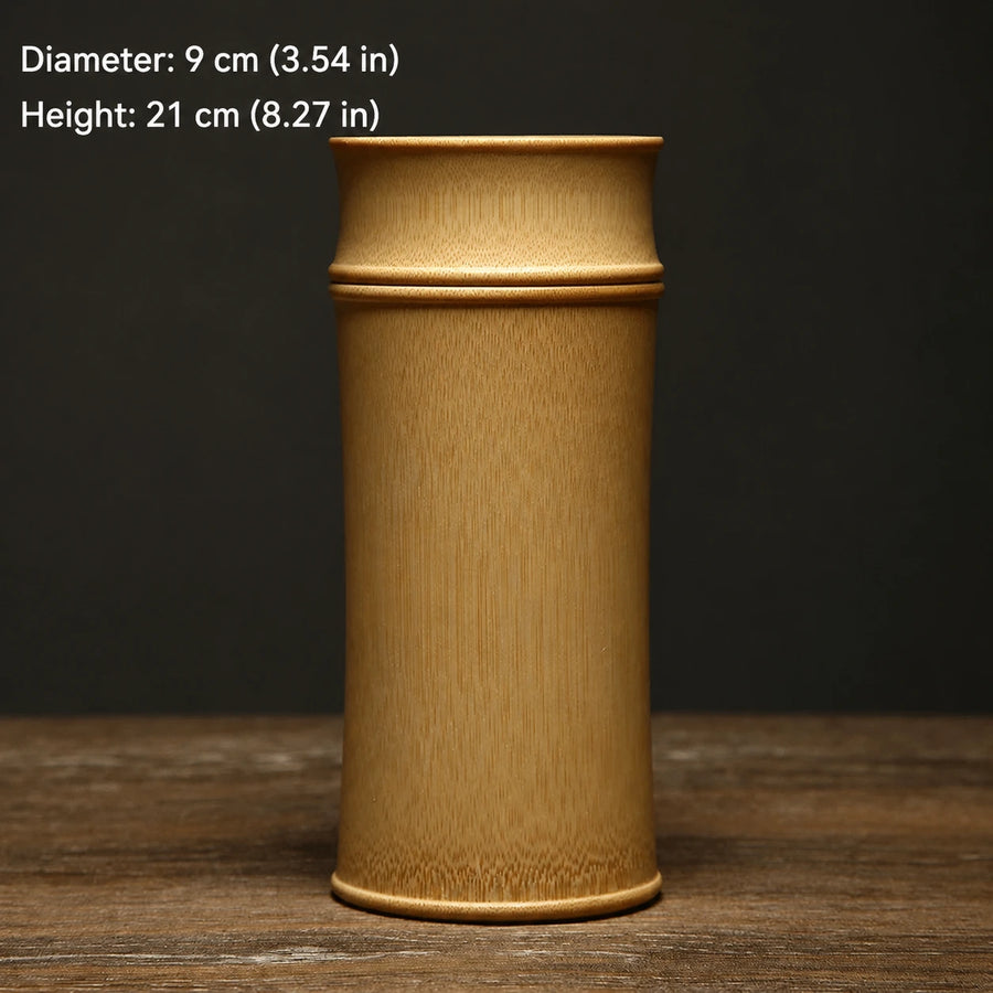 Bamboo Tea Storage Canister – Natural Kitchen Storage Jar for Matcha, Tea & Sugar