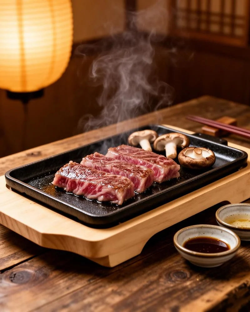 Suehirocho BBQ Plate – Cast Iron & Wood lifestyle photo