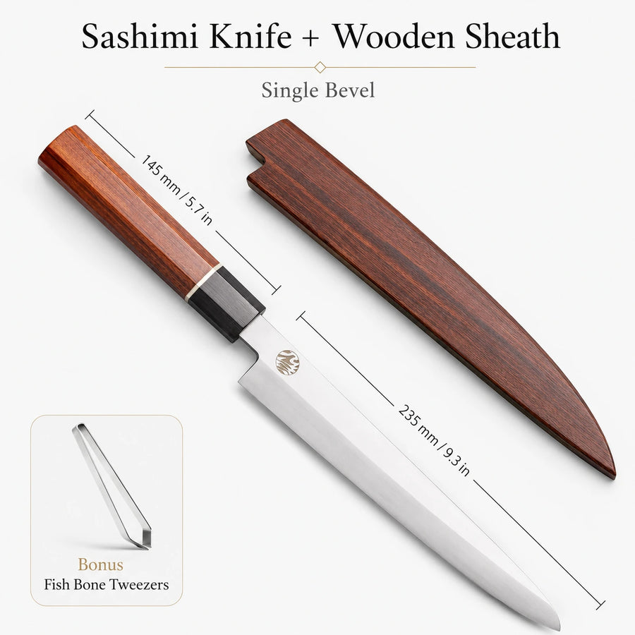 Yanagiba Sashimi Knife for Fish & Sushi – With Cover Options product photo 4