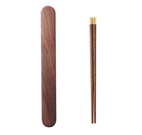 Dem Walnut Wood Portable Chopsticks Set