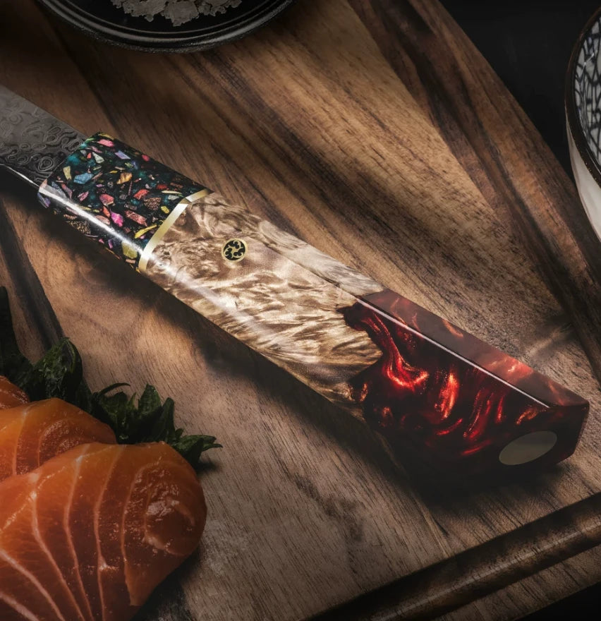 67-Layer Damascus Steel Knife Set – AUS-10 Japanese Kitchen Knives