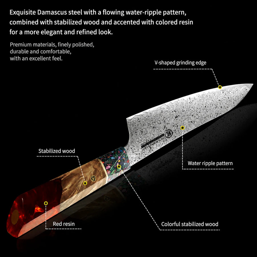 67-Layer Damascus Steel Knife Set – AUS-10 Japanese Kitchen Knives