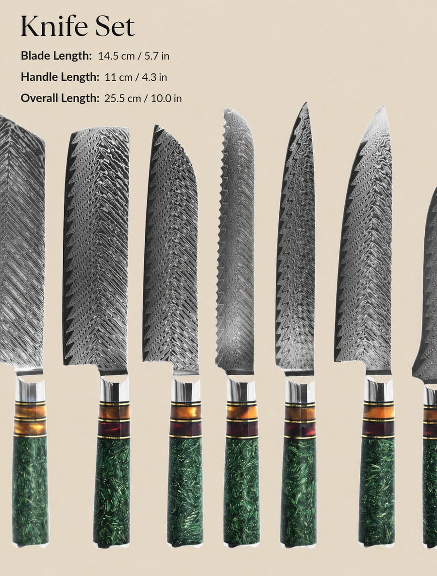 Damascus Pattern Kitchen Knife Collection – Individual Knives product photo 10