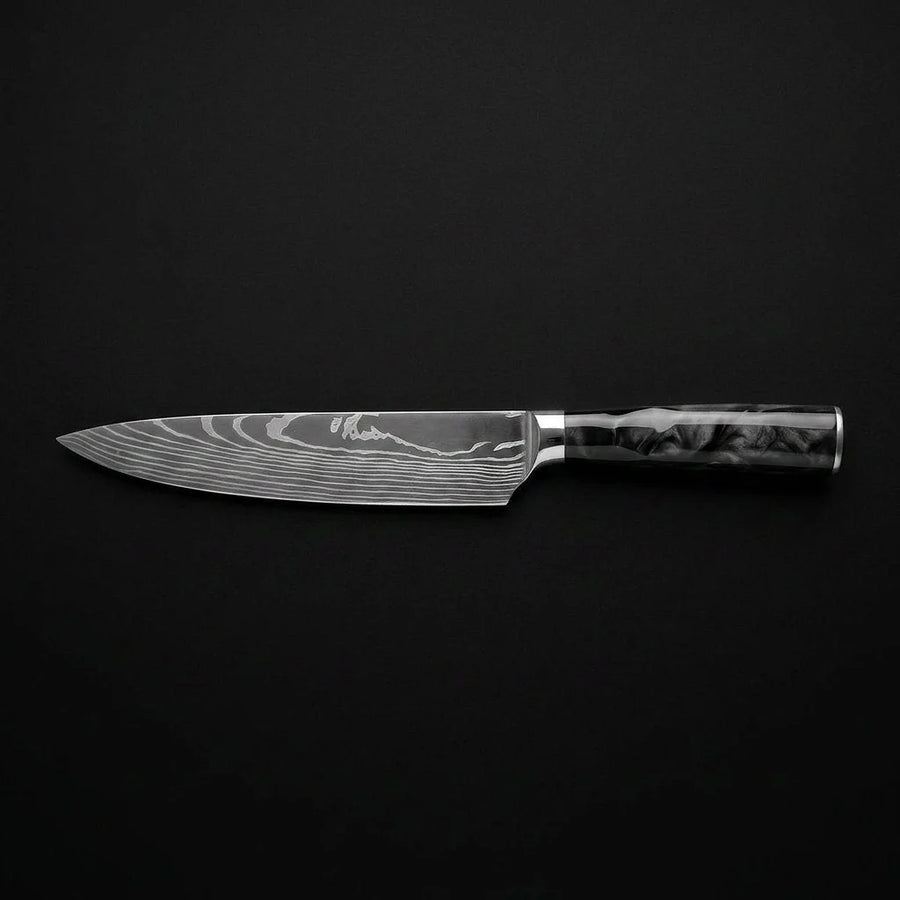 Damascus Print Onyx Epoxy Chef Knife 20 cm product image