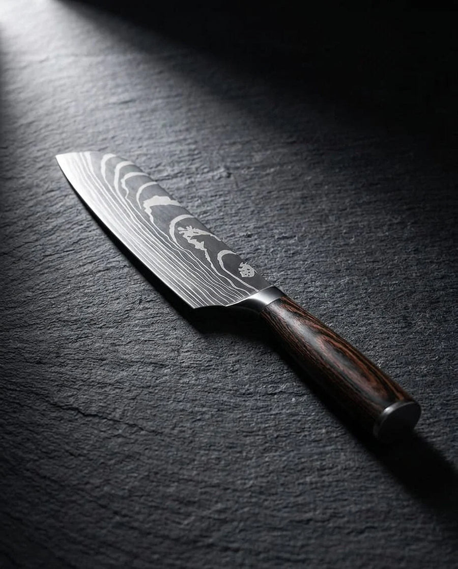 Damascus Print Small Santoku 13 cm product photo