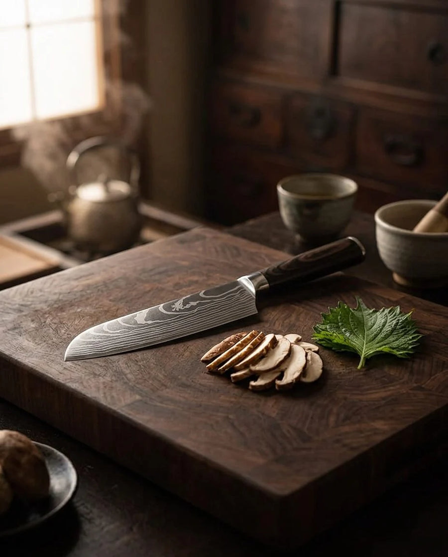 Damascus Print Small Santoku 13 cm lifestyle photo