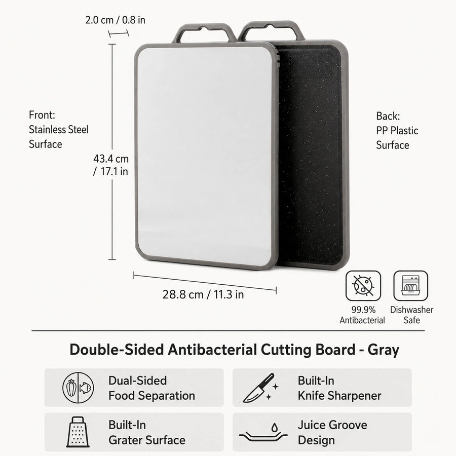 Double-Sided Antibacterial Cutting Board – Black or Green product photo 6