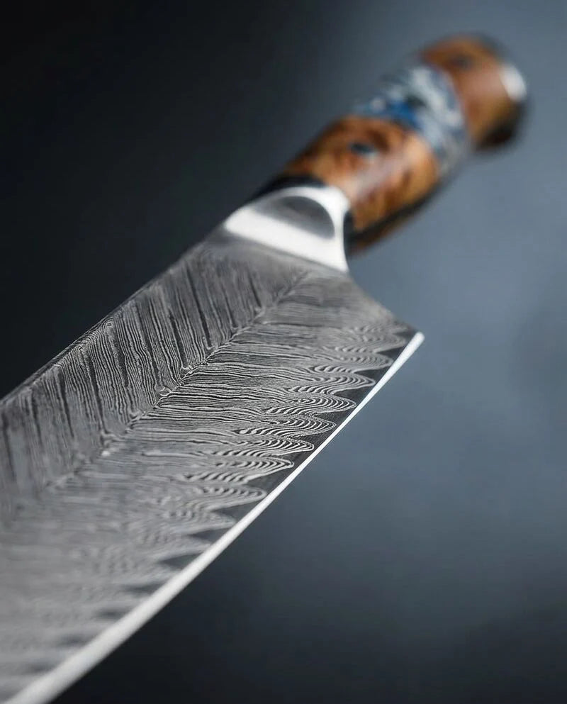 Eclipse Series Damascus Chef Knife 20 cm detail photo