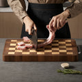 Checkerboard Ebony Wood Cutting Board – Small, Medium & Large
