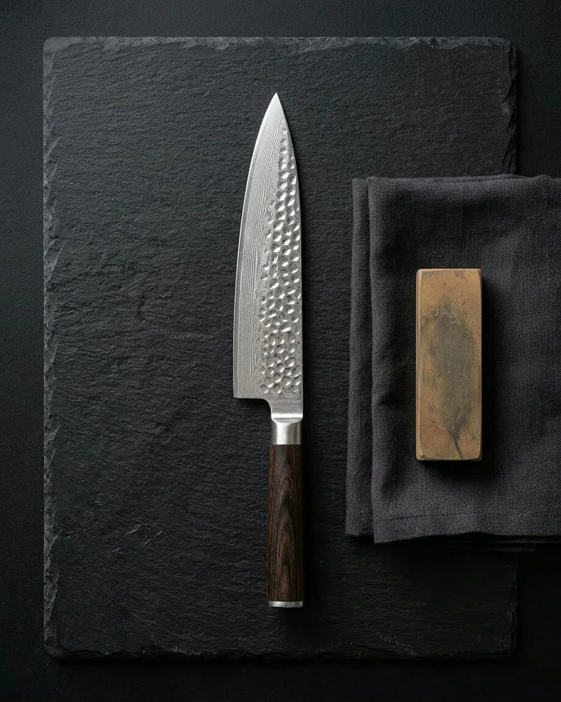 Hammered Damascus BR Chef Knife 20 cm product image