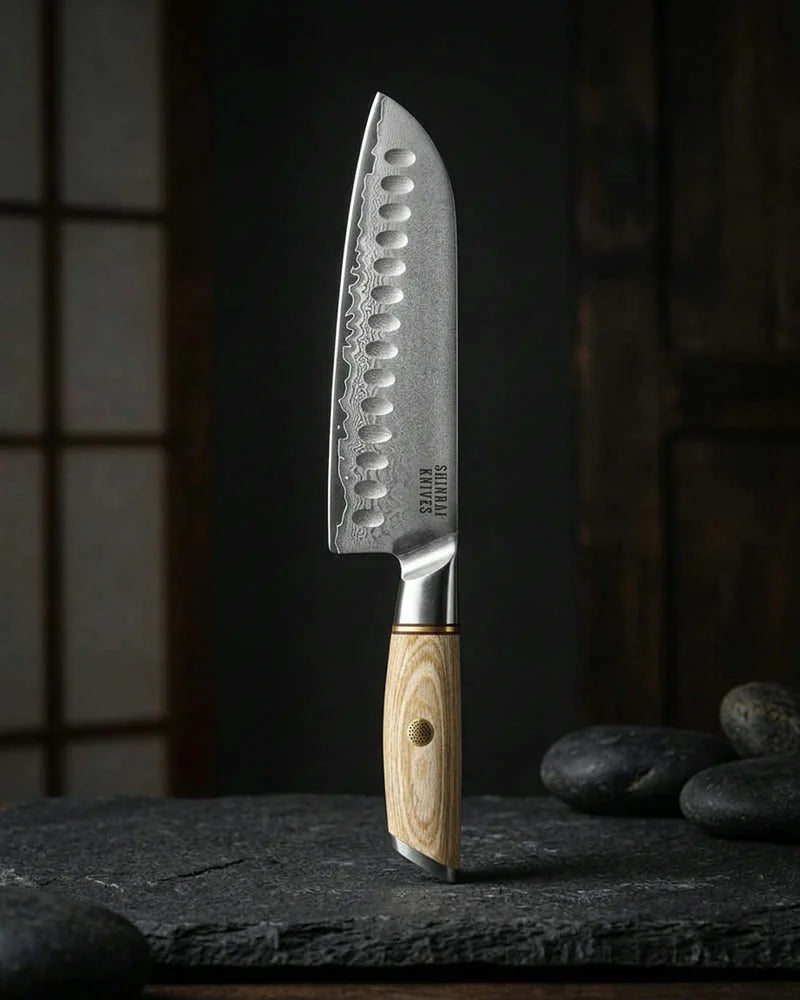 Hikari Damascus Santoku Knife 18cm product image