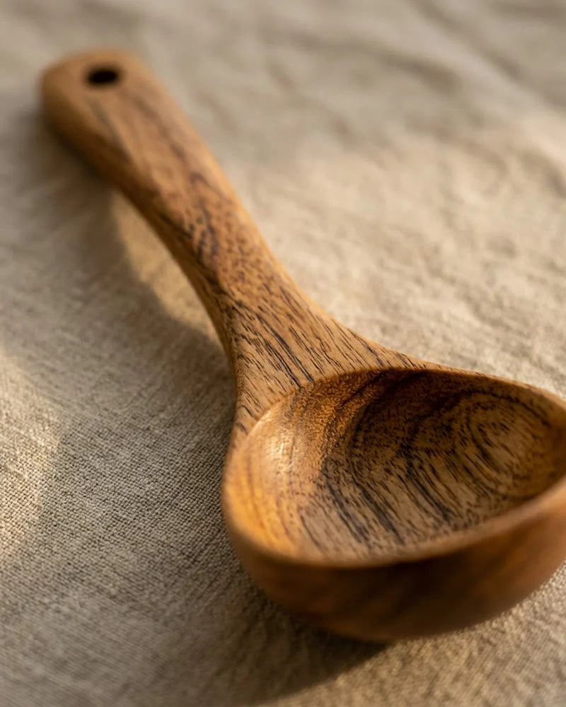 Honshu Ladle Set – 4 Handmade Wooden Ladles detail photo