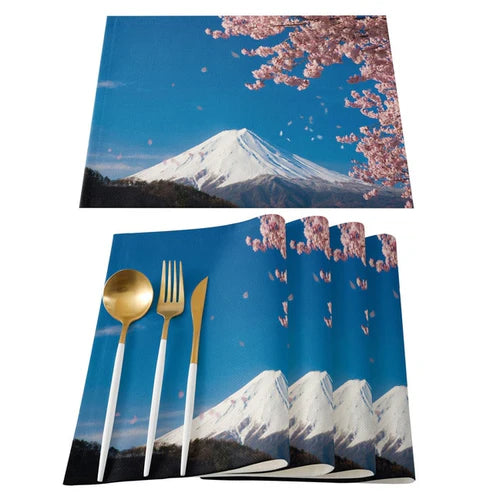 Japanese Aoi Table Mats Set Polyester Table Mat - D from Japanese Kitchen Supply