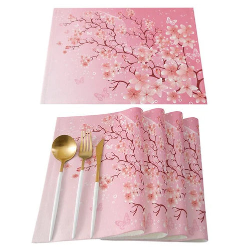 Japanese Aoi Table Mats Set Polyester Table Mat - D from Japanese Kitchen Supply