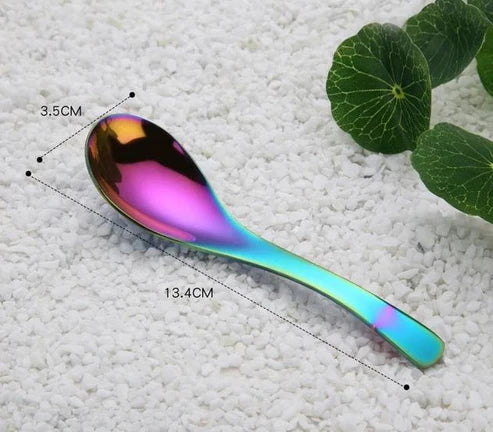 Japanese Edo Stainless Steel Spoons - Two Sizes - Silver-A from Japanese Kitchen Supply