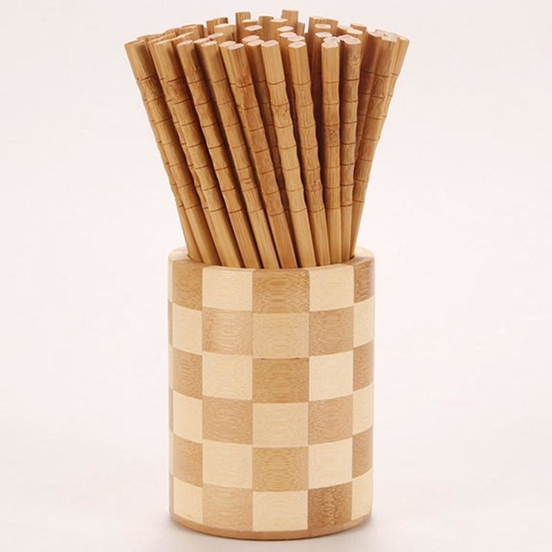 Japanese Haruhi Bamboo Chopsticks Set of 5 Chopsticks & Cutlery Set - alternate angle from Japanese Kitchen Supply