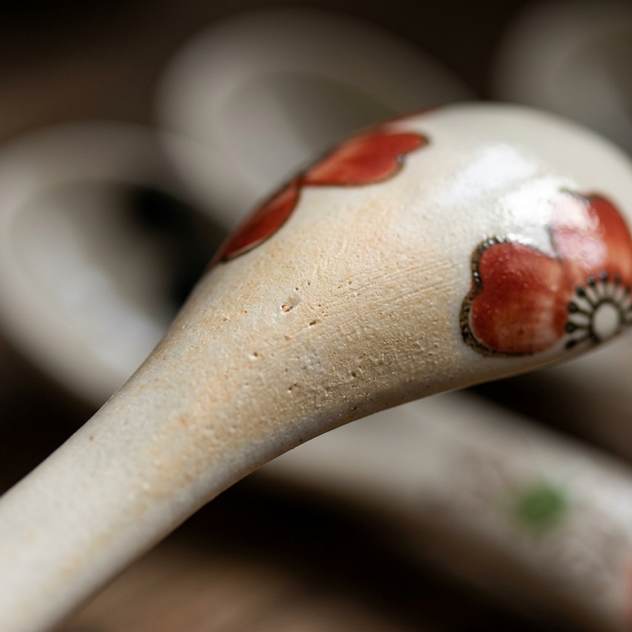 Japanese Hii Ceramic Spoons, Set of 2, 7 Colors, alternate view
