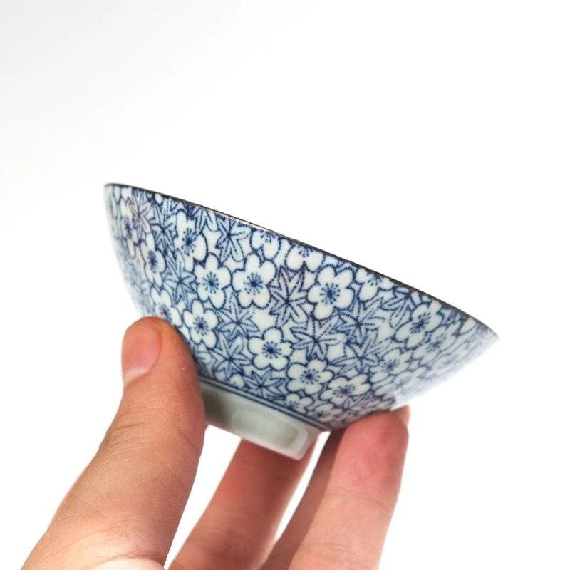 Japanese Jin Hand-Painted Porcelain Teacup - product detail view from Japanese Kitchen Supply