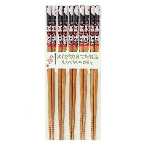 Japanese Kaempferi Chopsticks Set of 5 Pairs Chopsticks & Cutlery Set from Japanese Kitchen Supply