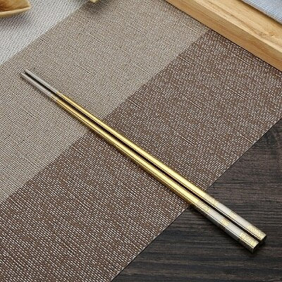 Japanese Metal Chopsticks Shirasawanum (Pair of 4 Colors) Chopsticks & Cutlery Set - Black from Japanese Kitchen Supply