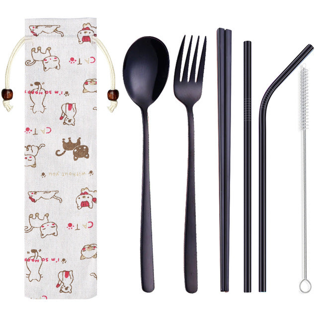 Japanese Minami Chopsticks & Cutlery Set - Rainbow from Japanese Kitchen Supply