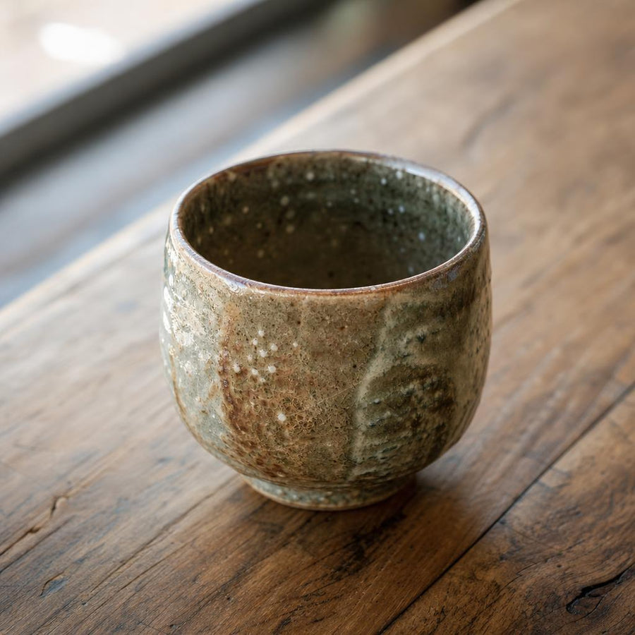 Japanese Miyazaki Ceramic Teacup - alternate angle from Japanese Kitchen Supply
