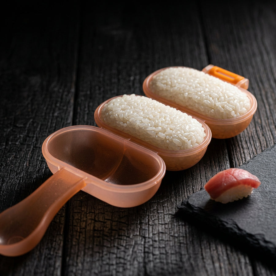 Japanese Nigiri Mold (3 Cavity) - alternate angle from Japanese Kitchen Supply