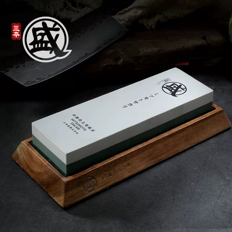 Japanese Sanbonmori Whetstone Sharpening Stone - 1000 to 12000 Grit - product detail view from Japanese Kitchen Supply