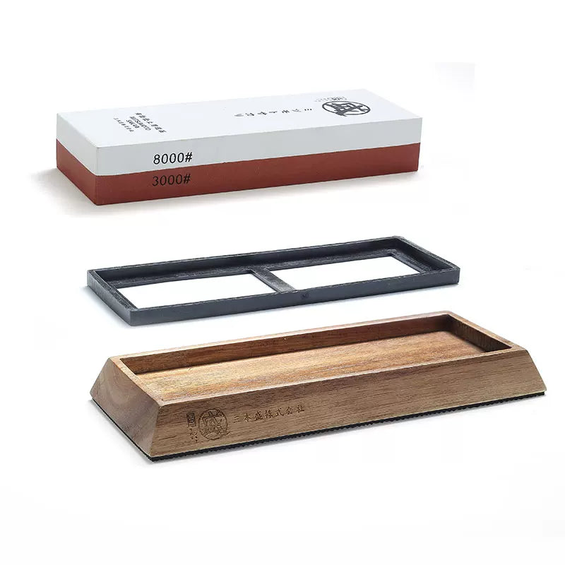 Japanese Sanbonmori Whetstone Sharpening Stone - 1000 to 12000 Grit - product detail view from Japanese Kitchen Supply