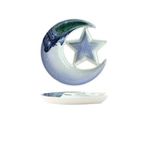 Japanese Sukai Ceramic Sushi Plate with Sauce Bowl - 13 Colors - F from Japanese Kitchen Supply