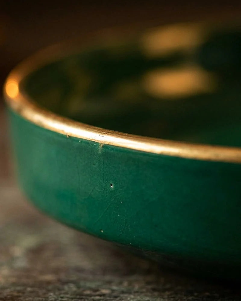 Japanese Takashi Ceramic Salad Bowl - close-up detail from Japanese Kitchen Supply